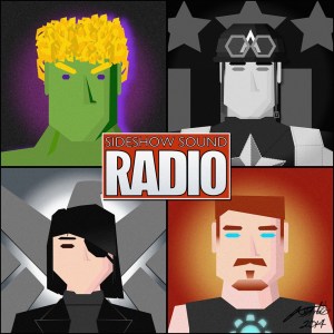 The Marvel Cinematic Universe Phase 1 Artwork for our Film Soundtrack Podcast